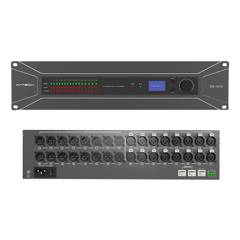 Dante 16 i 16 Out Network Audio Interface Box